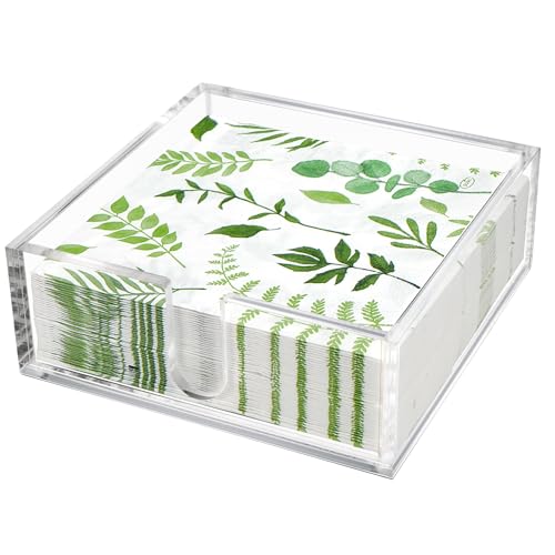 LotFancy Acrylic Napkin Holder, Luncheon, Dinner Napkin Holder for 6.5