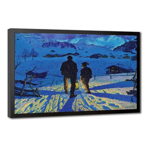 Impression sur toile Evening in Adelboden de Waldemar Fink cadre premium