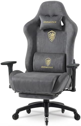 Dowinx Big and Tall Gaming Chair with Suede Fabric Breathable, Ga...