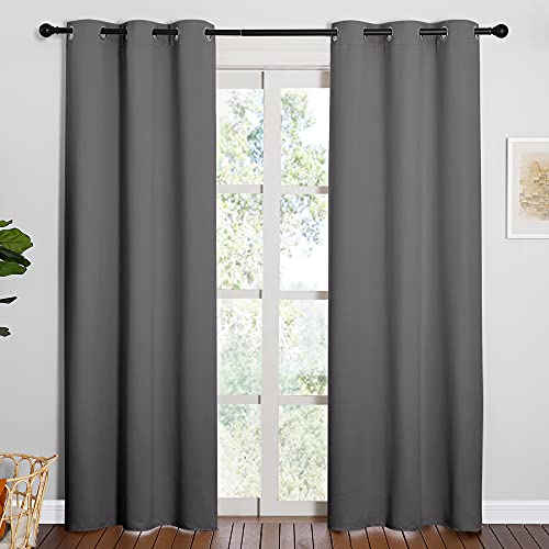 Nicetown NTGMBLKSLD24284C1 Noise Reducing Blackout Curtains 84 Inch Long thumb #1