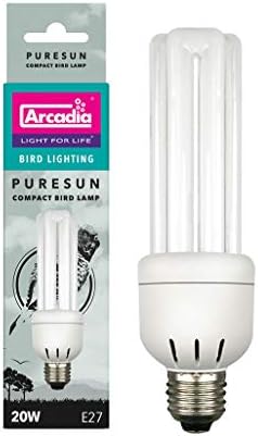 Arcadia Bird Lamp 20 W Bombilla de bajo consumo para pájaros uva ...