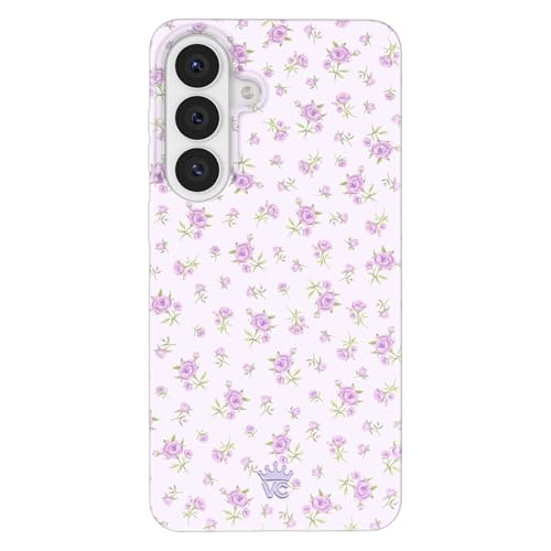 Coque Samsung S26 Velvet Caviar florale lilas antichoc 3m compatible avec chargeur magnétique