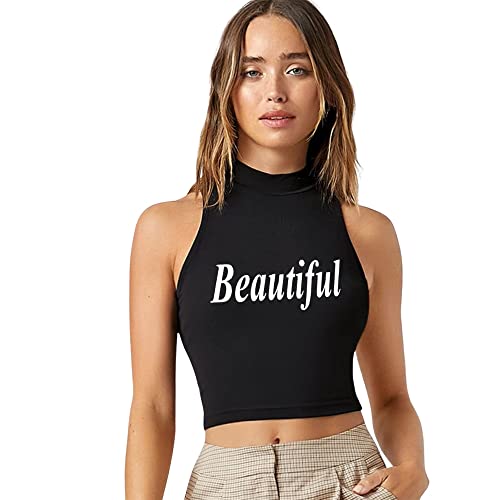 Image of Women's Solid Ribbed Crop Tank Top - Stylish Western Sleeveless Top for Girls