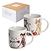 Produktbild SPOTTED DOG GIFT COMPANY - Kaffeetassen Kaffeebecher mit Katzen- und Hunde-Motiven - Tassen 2er-Set - Geschenke für Hundeliebhaber, Katzenliebhaber und Tierliebhaber