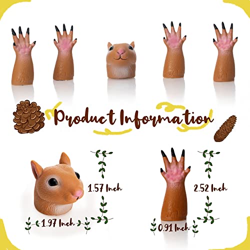 Squirrel Finger Toys Hand Puppet Novelty Animal Tiny Handy Doll Props Plaything Gift For Kids Birthday Party Cosplay Performance Latex Soft Odourless #TOP1