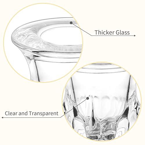 Romadedi Glass Taper Candle Holders - Set Of 10 Clear Small Candlestick Holder Bulk, Thicker Glass Candle Sticks Set For Wedding Christmas Party Dining Table Table Centerpiece Decor #TOP4