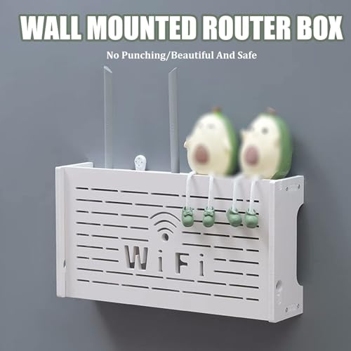 Boîte de rangement pour routeur décodeur et modem WiFi mural WPC - 7