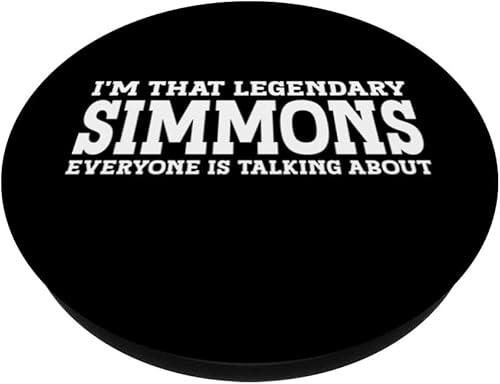 Miniatura 2 de Simmons Surname Funny Team Family Last Name Simmons PopSockets Swappable PopGrip