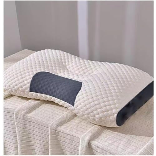 Almohada cómoda for la columna cervical y el cuello, cómoda y ventilada almohada de masaje for el cuello, almohada ergonómica contorneada for el cuello for cama for sala de estar dormitorio(Size:L)