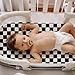 4 Pack Checkered Plaid Crib Sheets Neutral Breathable Buffalo Check Fitted Baby Sheets Nursery Sheets for Baby Boys or Girls (Bassinet)