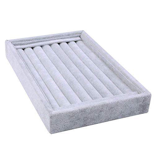 Mogoko Terciopelo Elegante 7 Ranuras Joyero Expositor Cover