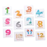 Autocollant - un enregistrement créatif de l'âge de votre vie à un an, un autocollant du mois néonatal