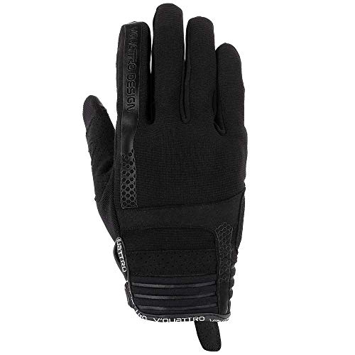 V Quattro Design Rush 18 – Guantes para hombre, color negro, talla M