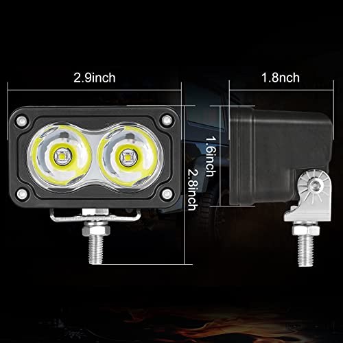 Image of LED Pods 3 Inch Driving Light Bar Pod Off-road Spot Light | 2Pcs 40W Waterproof CREE Work Light Cube Backup Reverse Light Auxiliary Fog Light for Truck ATV UTV Motorcycle Boat Offroad