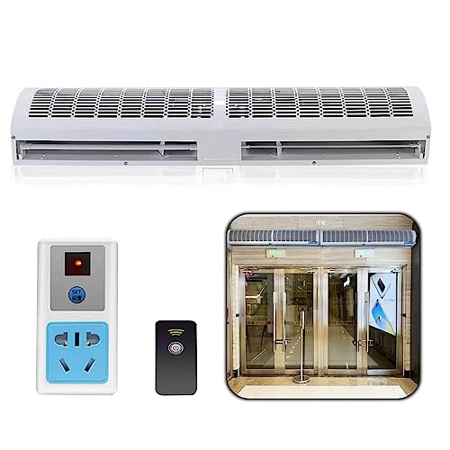 CUPLES Luftschleier Für Türen, Leistungsstarke Luftschleier Für Restaurant, 60cm 90cm 100cm 120cm 150cm, 2 Geschwindigkeiten, Fernbedienung, Große Luftmenge