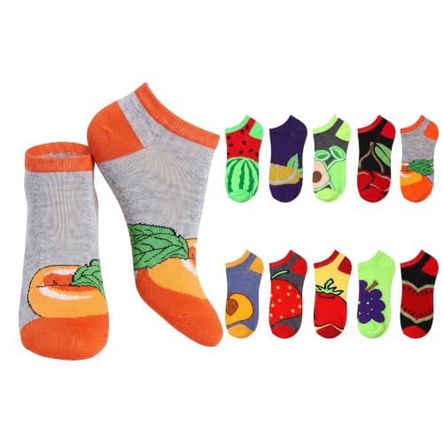 Image of Tipi Toe Women's 10 Pairs Lightweight Colorful Socks - Fun Low Cut Patterns for All-Day Comfort and Easy Everyday Style