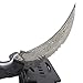 MASALONG Outdoor Survival claw Tactical teeth Knife Double edged sharp Fixed Blade Knife With Sheath (Damascus full tang)