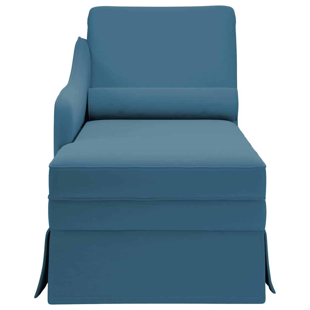 Chaiselongue Mit Nackenrolle Taupe Stoff Produktbild-Vorschau 10