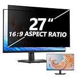 Dabernur 27 Inch Computer Privacy Screen Filter for 16:9 Widescreen Monitor - Removable Privacy Shield and Anti-Glare Protector