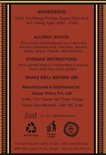 Image of Carpe Victus Chilli Mango Seasoning 100g | Spicy Raw Mango Powder & Chili Spice Mix