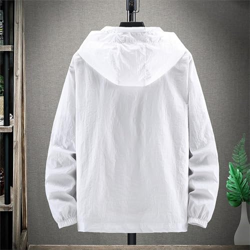 Mens Full Zip Hoodie Plus Size Plain Hooded Jacket Casual Shirt Long Sleeve Men Fashion Tops with Pocket4