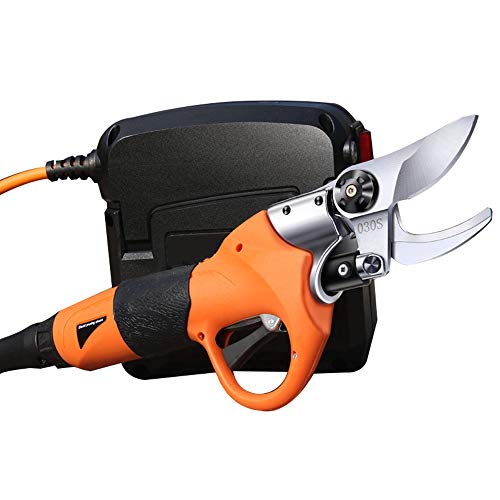 Xyfw Electric Pruning Shears,36V Cordless Strong Steel Blade Garden Trimmers Plant Secateurs with 2 Lithium Battery for Rose, Apple Fruit Tree,Branches 30MM