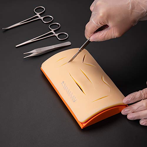 Medarchitect Suture Practice Pad Embedded Two Layers Meshes with Anti-Slip Curved Base for Educational Use Only - Thumbnail 7