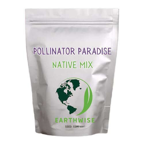 Earthwise Pollinator Paradise Native Wildflower Mix – 1 oz – Bee & Butterfly Friendly, Easy-Grow – Covers 150 sq. ft.