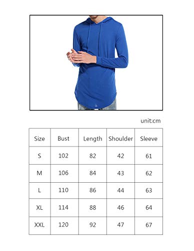 Jedyful Mens Hipster Long Sleeve Side Zipper Hooded Shirt Pullover Sweatshirt (Small, White) #TOP4