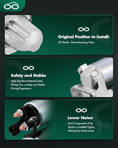 Image of SCITOO Starter fit 2013-2016 for Chevrolet Equinox V6 3.6L 217cid SMT0307