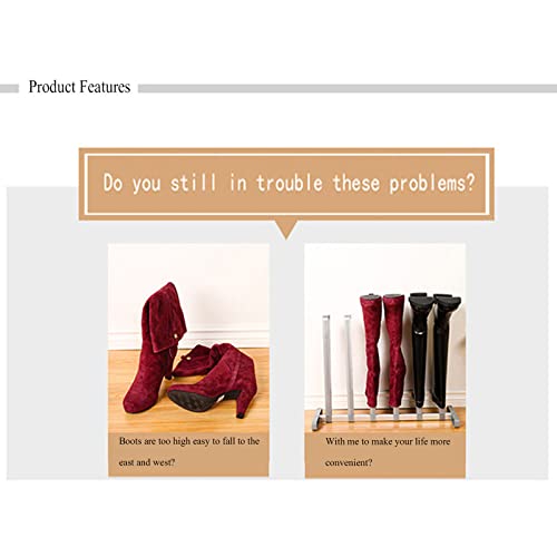 Support à bottes compact et durable, étagère pliable argentée gain de place