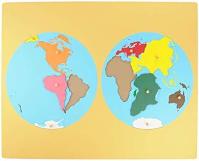 Planisphere Des Continents Montessori Amazon Fr Jeux Et Jouets