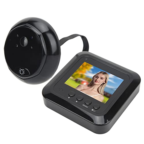 Video Doorbell, 2.4in Screen, 1MP Digital Door Viewer, 160 Degree Wide Angle Night Vision Multiple Modes Smart Peephole Viewer for Home