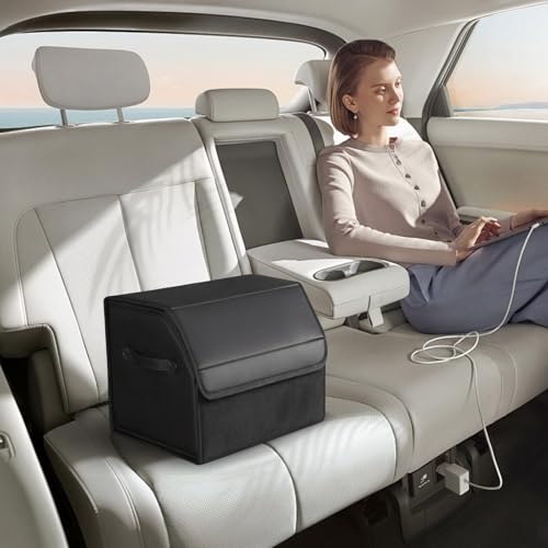 Organizador de Maletero, Organizador de Coche Impermeable Caja de Almacenamiento Plegable Para Accesorios de Coche con Compartimentos Para Sedán Para Organizar El Coche Viajes Al Aire Libre Camping - imagen 8