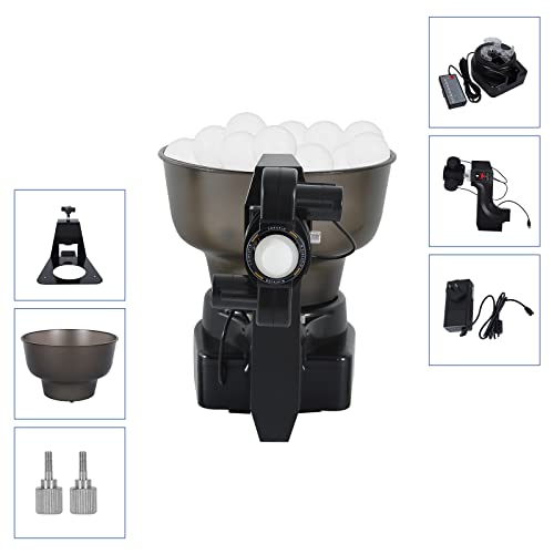 ZXMT Table Tennis Ball Machine, Ping Pong Robot Machine Automatic Tennis Balls Feeder Serving Launcher Thrower Machines for Tennis Players Lovers Starters 40-70 Pcs/Min, 4-40M/S Ball Speed