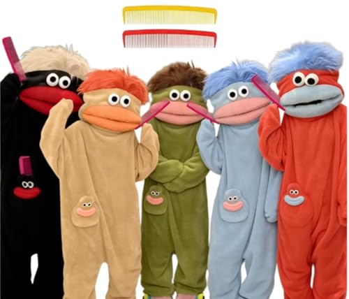 TYURJYR Mono Loco, Mono de Gran Boca Monstruo, Monos Divertidos y Vestibles de Pijama, Monos de Abrazo Monstruo para Adultos, Divertido y Acogedor Mono Entero de Peluche con Capucha, Piezas Completas