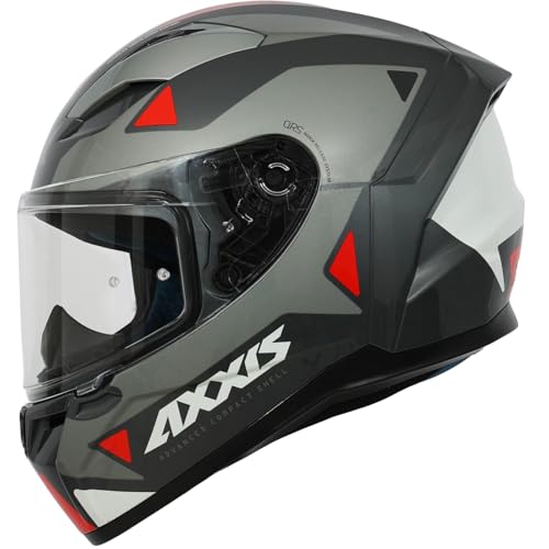 Image of Axxis Segment by MT Group, Seek Full Face Helmet | ISI & DOT Certified | Anti-Scratch Treated Visor | Lightweight Polycarbonate Shell | Enhanced Ventilation for Daily Riding