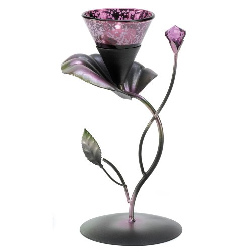 Koehler home decor lilac lily pad tealight holder