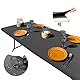 Tischdecke Outdoor Wetterfest 182x76, Abwaschbare Tischdecke mit Gummizug Rechteckig, Garten Tischdecken für Draußen, Wasserabweisend, Elastisch, Waschbar, Schwarz, Spandex Husse für Gartentisch, Cam