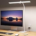 Kary White LED Desk Lamps for Home Office, Tall Computer Desk Light,Flexible Gooseneck Adjustable Office Lamp,Dimmable Desk Lamps for Office,Drawing,Reading,Crafts,Gaming,Workbench,Architect,Study