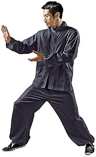 KSUA Mens Tai Chi Uniform Kung Fu Clothing for Martial Arts Zen
