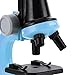 ERYUE High Definition 40X‑1200X Monocular Biological Microscope for Child, LED Light Microscope Kit for Cultivating Handson Ability and Curiosity, Plastic Set with Accessories (Blue)