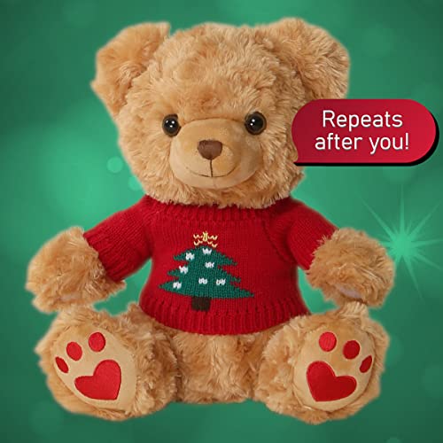 Zillywood 9" Talking Teddy Bear Repeats What You Say. Repeating Talking Teddy Bear Gift For Her. I Love You Gifts For Valentine's Day, Mother's Day With Removable Plush Heart (Repeating Teddy Bear) #TOP4
