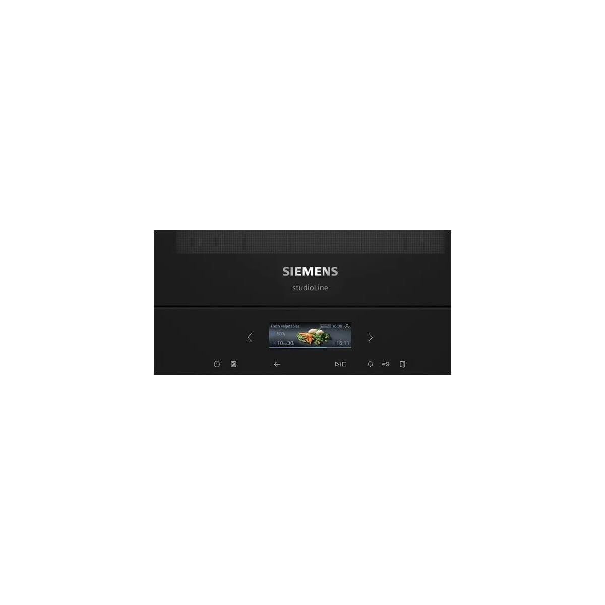 Siemens BF722L1B1 iQ700 kuchenka mikrofalowa do zabudowy, czarna, cookControl7 – programy automatyczne, humidClean Plus – czyszczenie wnętrza, idealna do montażu na wysokim poziomie – otwierane z boku
