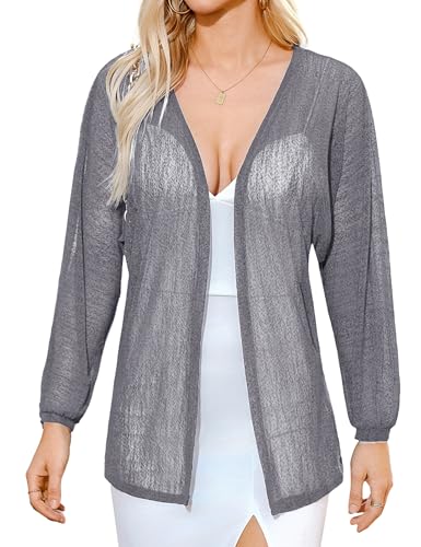 Totatuit Kimonos for Women Long Sleeve Lightweight Sheer Cardigans Casual