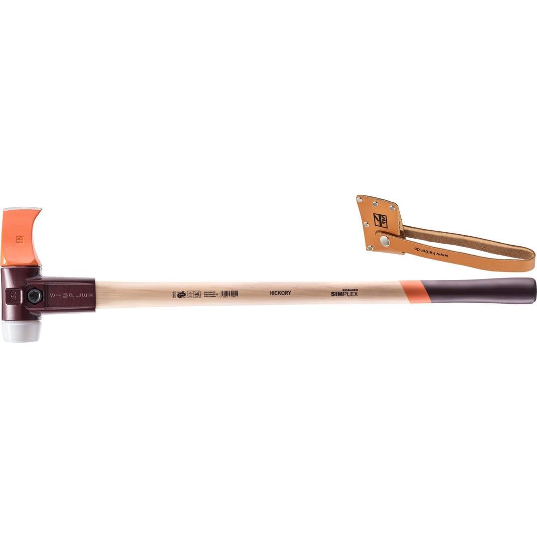 Halder 3007.160 - Mallo-​hacha con cuerpo de hierro fundido y mango de madera de Hickory (hacha: 65 mm, boca mallo: 60 mm)