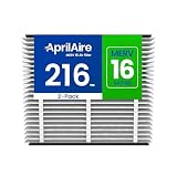 AprilAire 216 Replacement Filter for AprilAire Whole House Air Purifiers - MERV 16, Allergy, Asthma, & Virus, 20x25x4 Air Filter (Pack of 2)