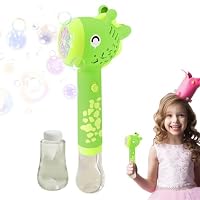Ristyur de souffleur de Bulles d'Animaux,Illuminez la souffleur de Bulles Girafe | À Piles, souffleur de Bulles électrique à 10 Trous pour garçons et Filles, Cadeaux de fête de Mariage en Plein