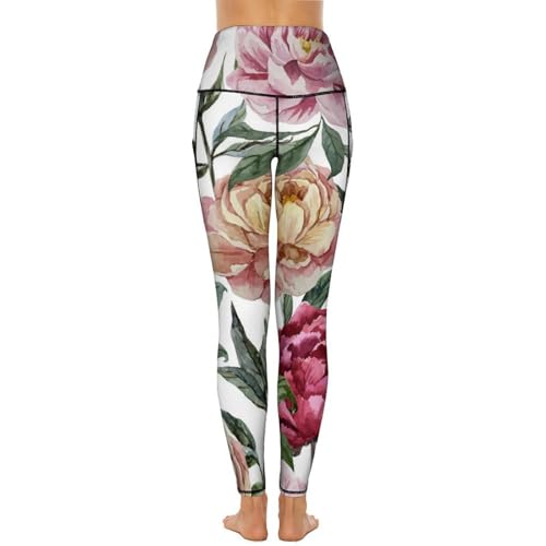 Legging de sport rose rouge extensible taille haute S - 3