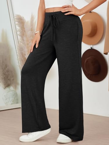 AUTOMET Womes Pajama Pants Wide Leg Comfy Casual Lounge Yoga Pants High Waisted Drawstring Bottoms Fall Trendy 20253